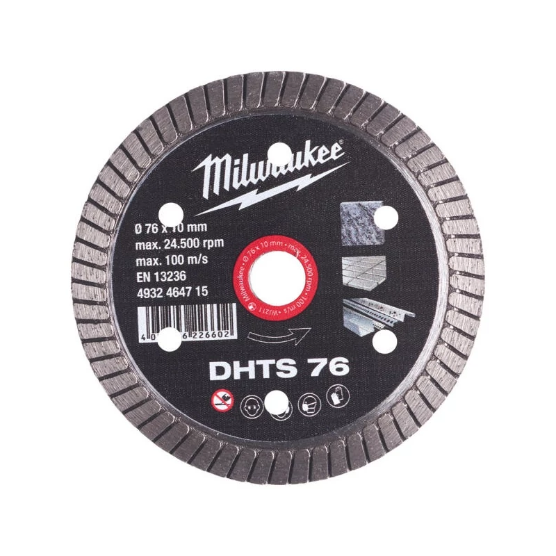 Milwaukee DHTS Gyémánt vágótárcsa 76 mm (4932464715)