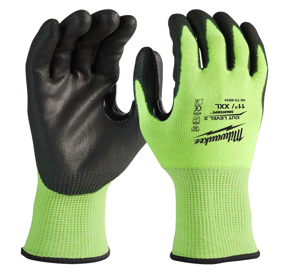 Milwaukee Hi-Vis Vágásbiztos kesztyű 3/C - 11/XXL - 1 pár (4932478134)