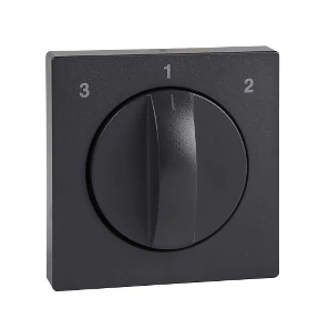 SCHNEIDER ELECTRIC MERTEN Fedlap forgatógombos ventilátor kapcsolóhoz, System-M, antracit (MTN437114)