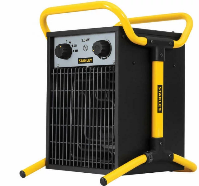 STANLEY ST-033-240-E hordozható elektromos ventilátoros ipari fűtőtest, 1650W/3300W, IPX4 védelem (ST-033-240-E)