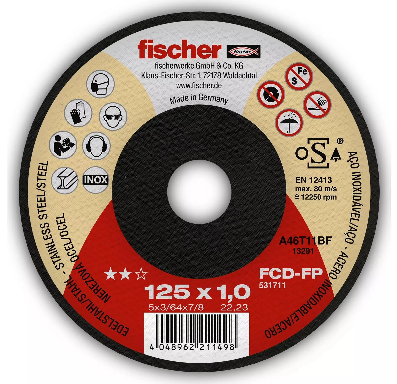 FISCHER FCD-FP 125 x 1,0 x 22,23 plus Vágókorong (531711)