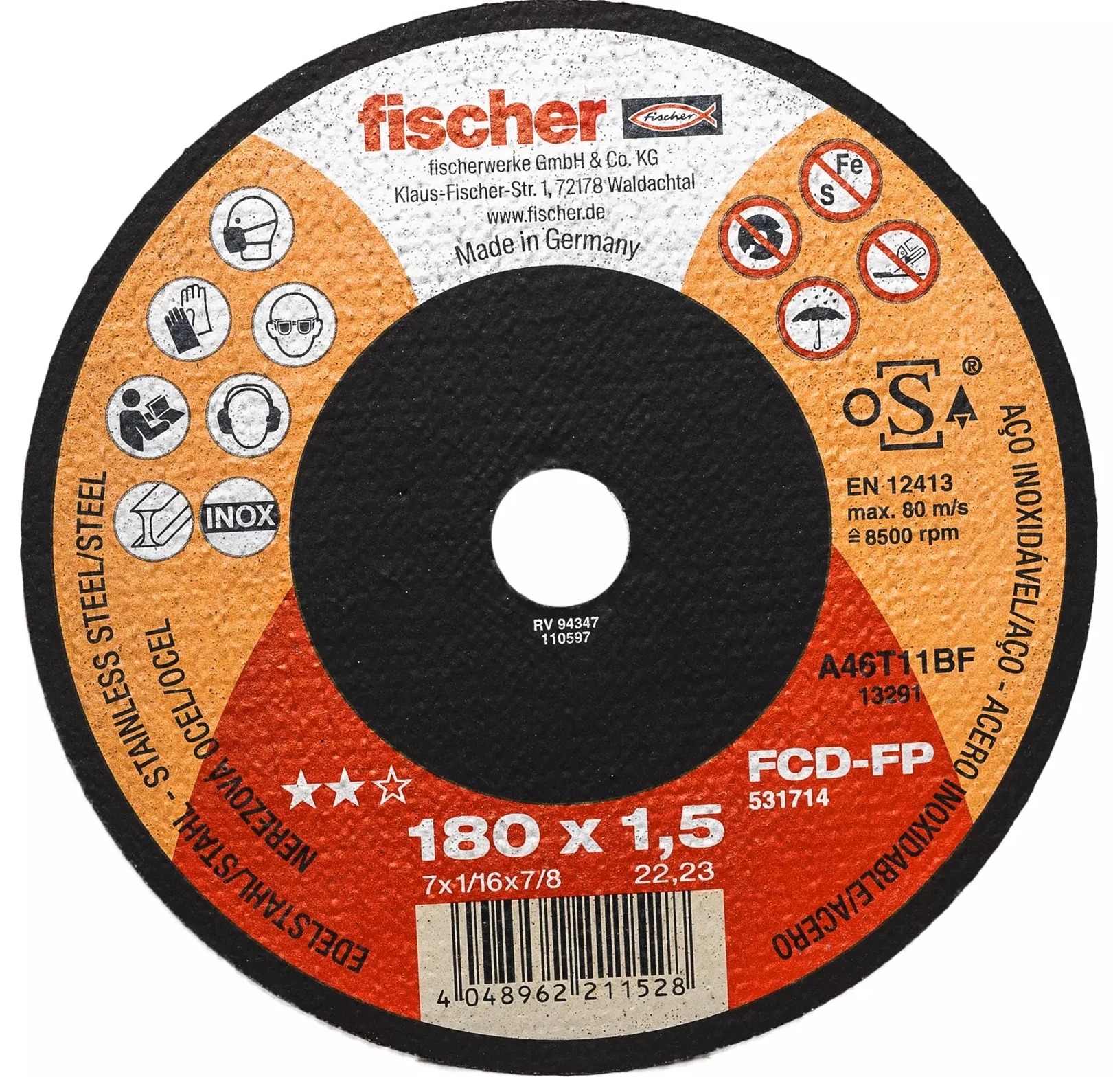 FISCHER FCD-FP 180x1,5x22,23 plus Vágókorong (531714)