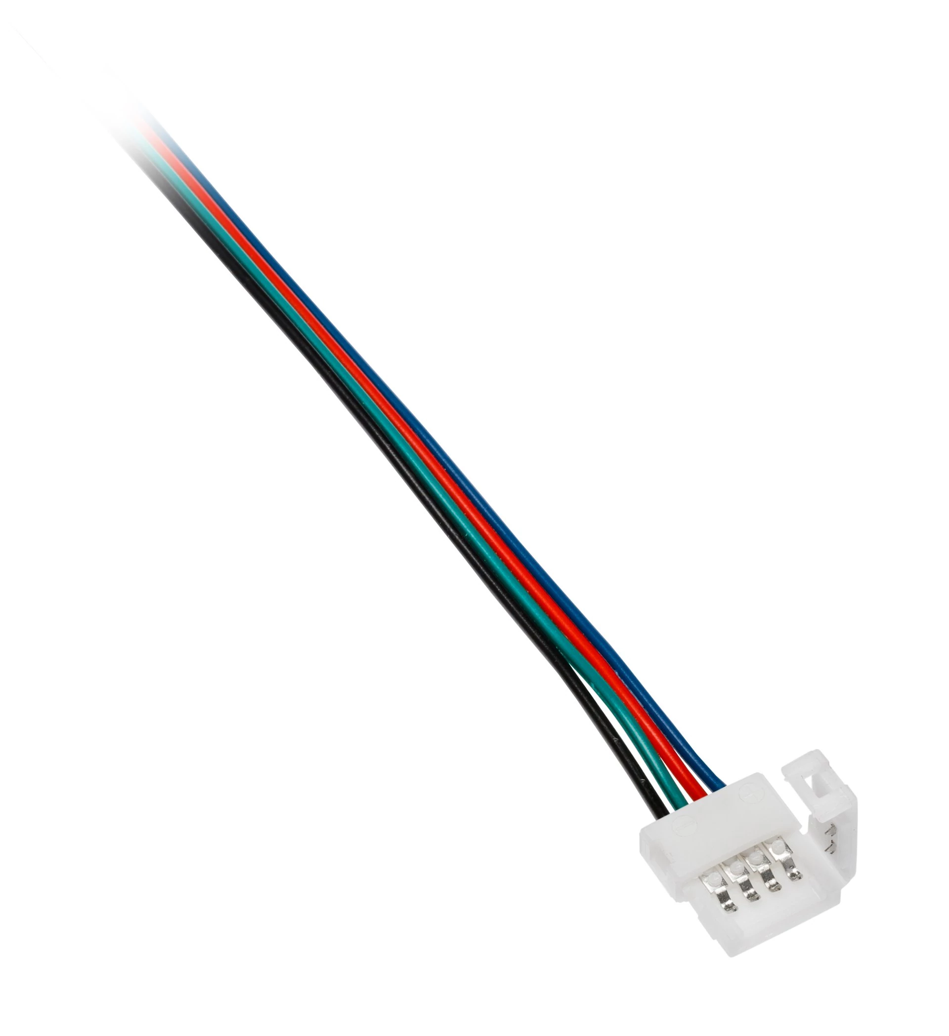 GTV LED szalag adapter, betápláló csatlakozó, 2 m vezetékkel, 10mm széles RGB-LED szalaghoz, XC11 (GTV-LD-ZTLRGB2M-4N)