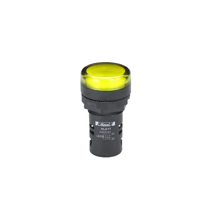 HIMEL HLD11-22D Sárga Jelzőlámpa AC220V (HLD1122D41M5)