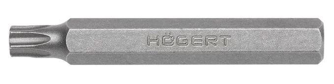 HÖGERT Csavarhúzóbetét TORX, hatszögű, 10 mm, T27, 75 mm, S2 acál (HT1S848)