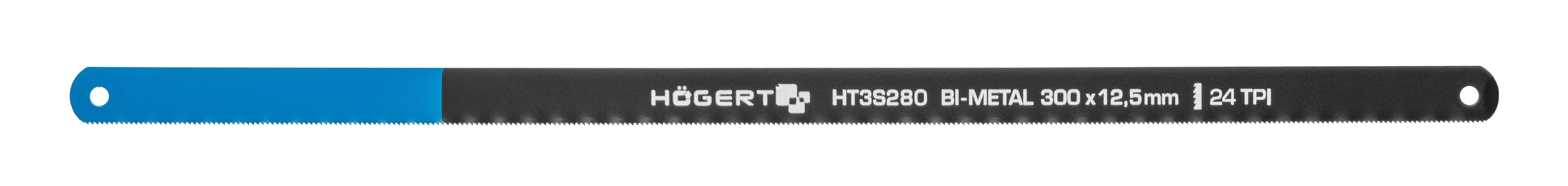 HÖGERT Fűrészlap 300 mm, szélessége 12,5 mm, HSS Bi-Metal, 24TPI 2 db / blister (HT3S280)