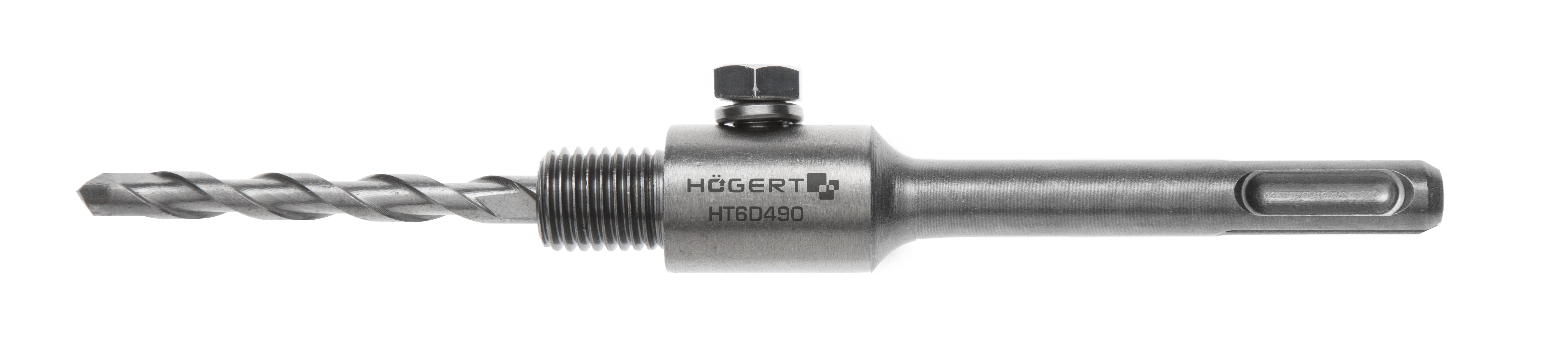 HÖGERT Központi fúrószár adapter SDS+, körkivágókhoz, M22, 110 mm, CrV acélötvözet (HT6D490) (HT6D491)