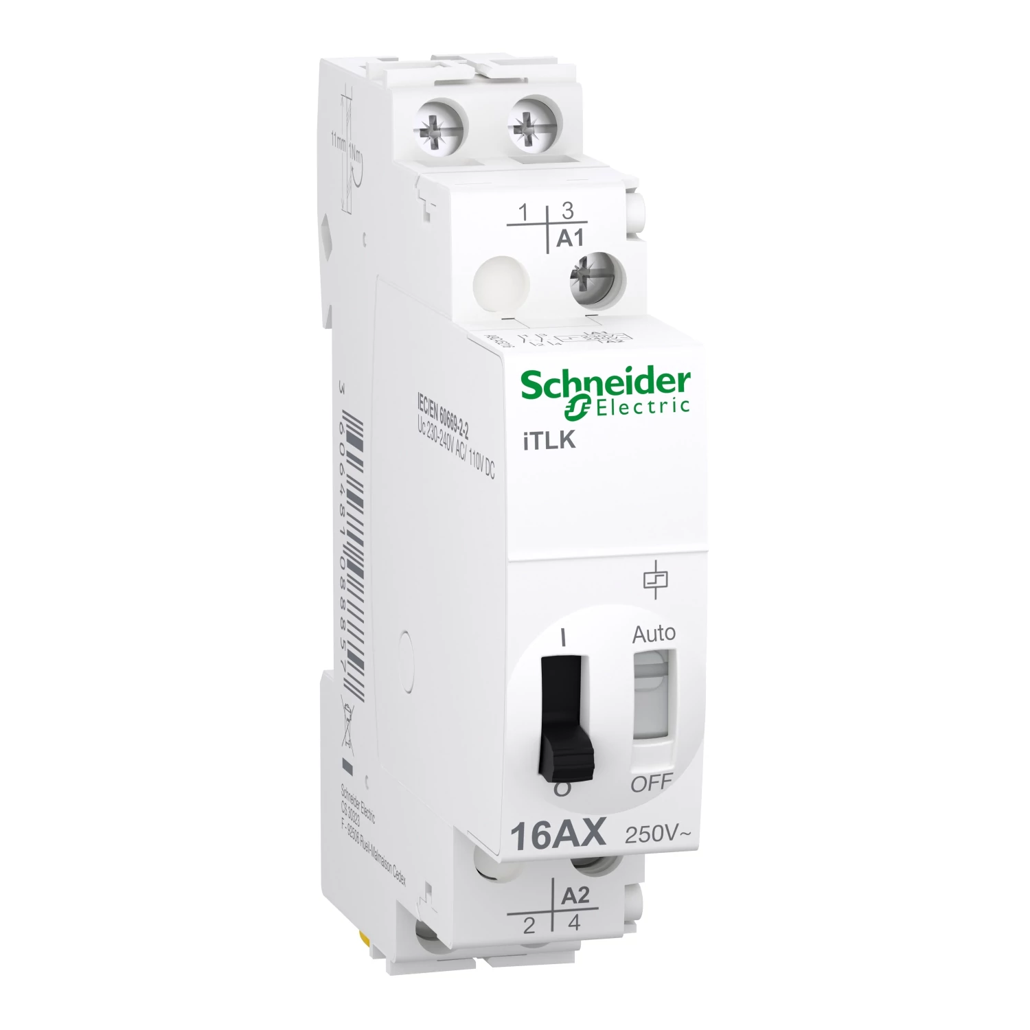 SCHNEIDER ELECTRIC ACTI9 iTLK impulzusrelé, 16A, 2NO, 230VAC (A9C45216)