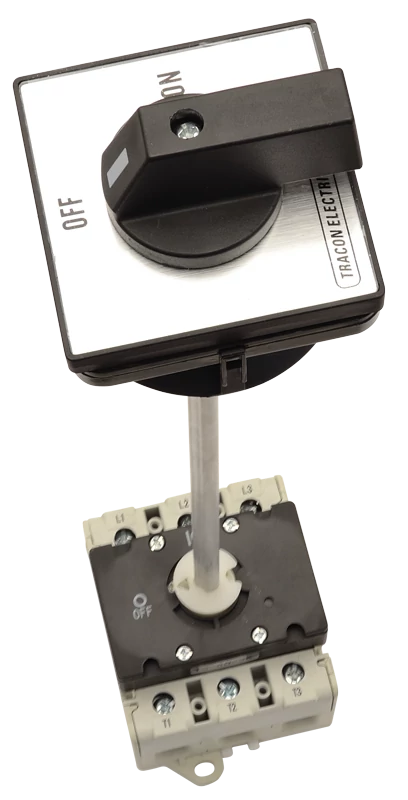 TRACON Szakaszoló kapcsoló ajtókupplunggal,400V, 50Hz, 100A, 3P, 30kW, 88×88mm (TS-10/3K)